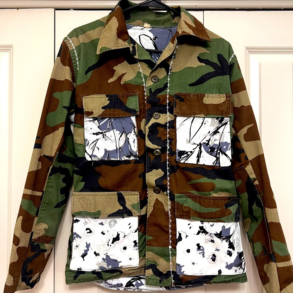 1:1 Army Floral Army Fatigue Blazer